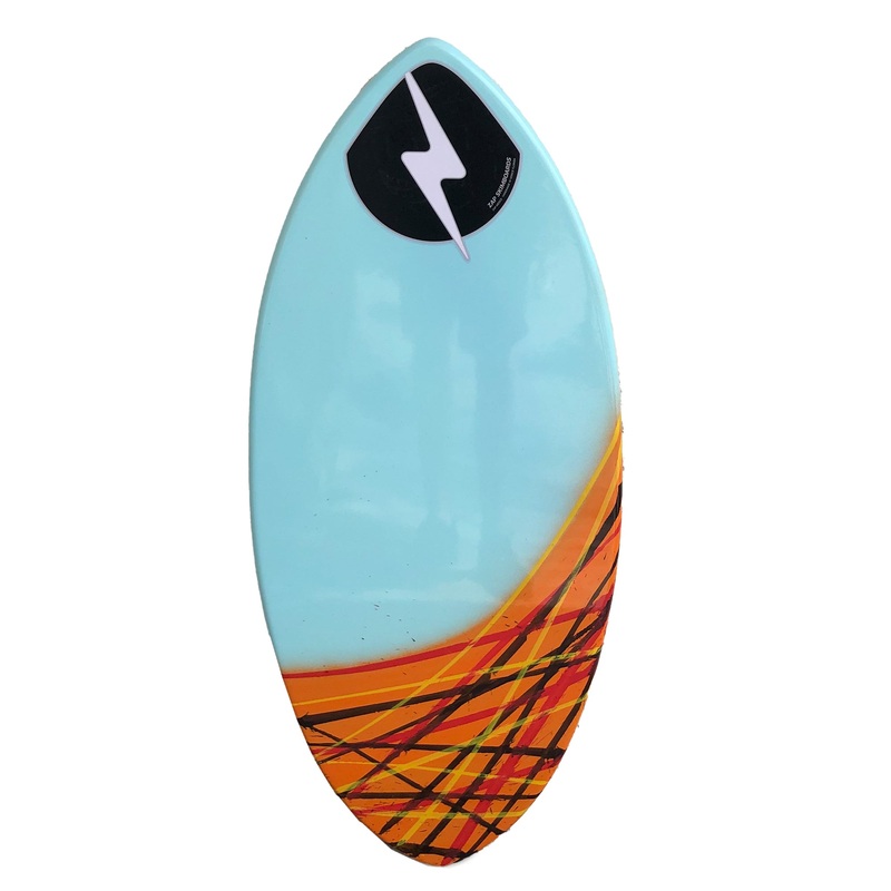 Zap Small Wedge 40" Skimboard - Sky Blue/Orange